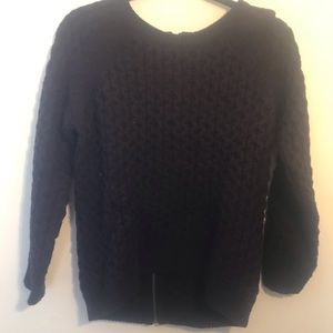 Zipper back sweater